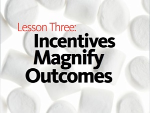 Incentives magnify outcomes